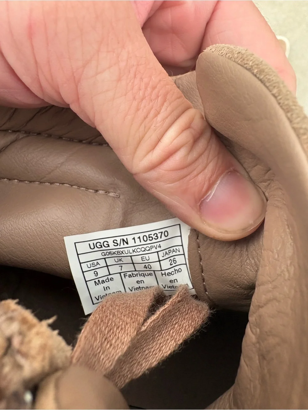 UGG Taupe Suede High-Top Casual Sneakers with Side Zip